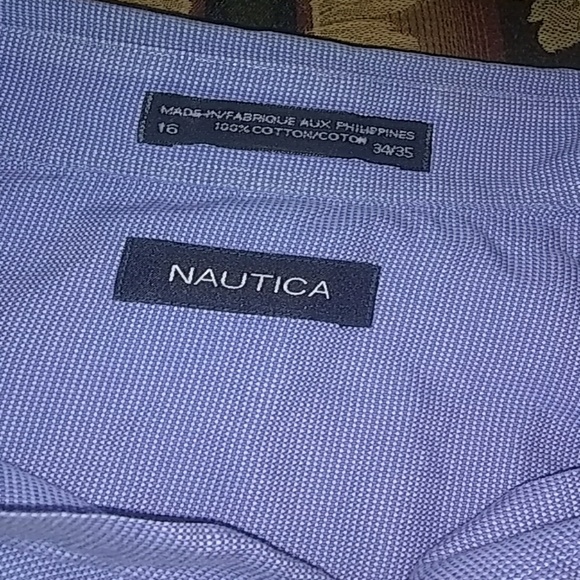 Nautica dress shirt size 16 or large - Picture 2 of 2